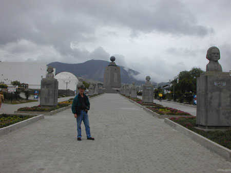 John on equator and center of the earth